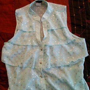 Pale mint green blouse